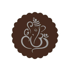 Laser Cut Lord Ganesha Brown Wooden Wall Decorative LED Backlit for Home and Office Décor