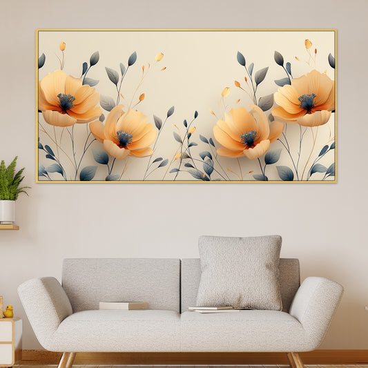 Golden Yellow Blossom Symphony Elegant Floral Artwork