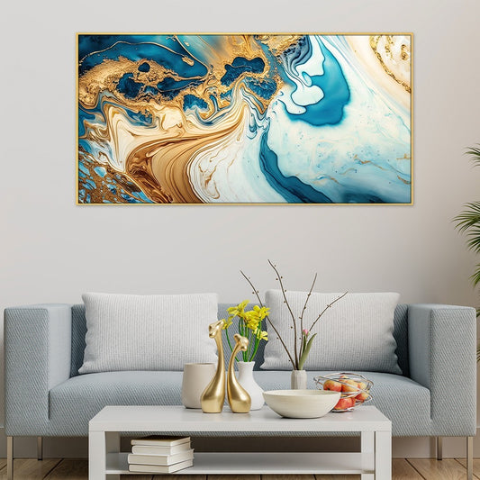Natural Luxury Abstract Fluid Art Canvas Wall Painting
