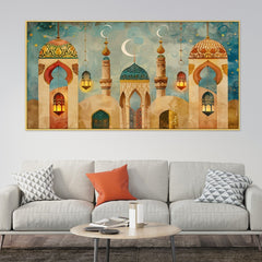 Illustration of a Mosque Canvas Art for Modern Décor