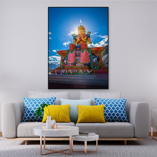 Buddhist Monastery Spiritual Lord Buddha Canvas Painting