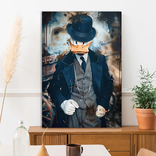 donald duck Classic Gentleman Boss Elegance Canvas Painting for Wall Decoration Elegant Little Girl Moder Art Stretched Wall Paintings