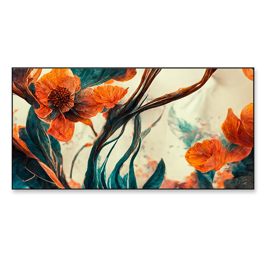 Vibrant Floral Elegance colour full Canvas Modern Abstract Flower Wall Art for Stylish Decor