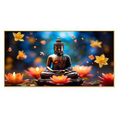 Serene Lord Buddha Meditation religious Canvas wall painting Decoration