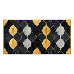 Canvas painting black gold geometric gold leaf design canvas painting