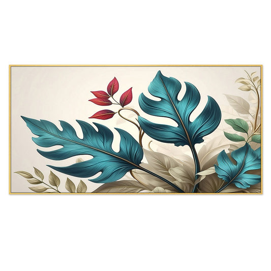 Beautiful Tropical green Leaf Canvas Modern Botanical canvas Wall painting for Elegant Home Decor