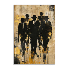 Bold and Powerful Noir Inspired Gangster Canvas painting for Fans and Collectors for Wall Decoration Elegant Little Girl Moder Art Stretched Wall Paintings