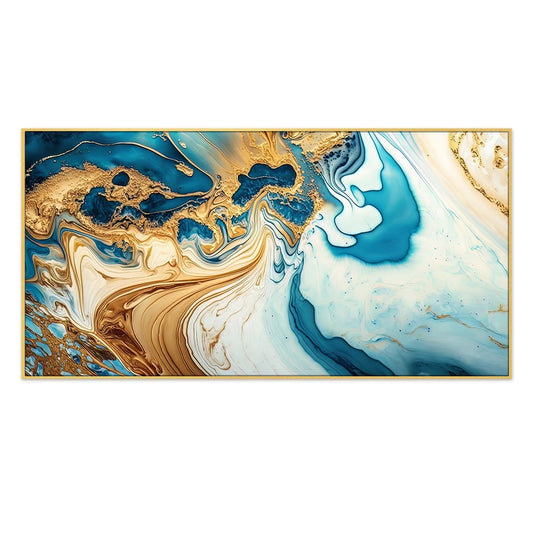 Natural Luxury Abstract Fluid Art Canvas Wall Painting