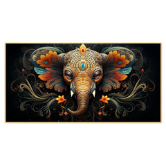 Majestic Elephant Mandala Canvas wall painting Vibrant Wall Art  Elegant Floating Frame Wall Paintings