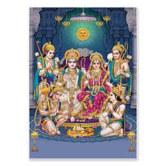 Lord Shri Ram Darbar Religious Canvas Wall Painting