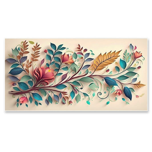 Dekorstatio Red And Orange Floral Canvas Wall Painting Vibrant Nature Inspired Wall Art