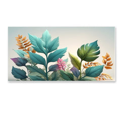 Lush Tropical Leaf Canvas painting Vibrant Botanical Wall Art for Elegant Interiors