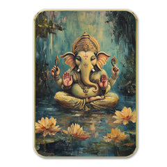 DEKORSTATION Premium Modern Art Wall Decor with Sparkle Lamination Painting | Golden Slim Frame | Finished Surface | 11 x 14 Inch | Home, Office & Hotel Decor