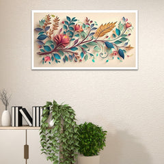 Dekorstatio Red And Orange Floral Canvas Wall Painting Vibrant Nature Inspired Wall Art
