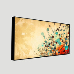 Abstract Floral Canvas Painting Modern Botanic Artwork