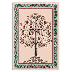 Traditional Floral Tree of Life Canvas Painting Vintage Boho Ethnic Wall Décor For Wall Decoration Elegant Modern Art Stretched Wall Paintings