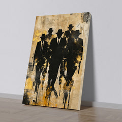 Bold and Powerful Noir Inspired Gangster Canvas painting for Fans and Collectors for Wall Decoration Elegant Little Girl Moder Art Stretched Wall Paintings