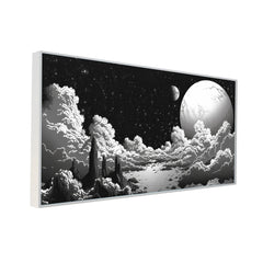 Galactic Dreamscape Cosmos Canvas painting Vintage Halftone Manga Space Fantasy canvas painting