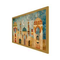 Illustration of a Mosque Canvas Art for Modern Décor