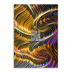 Fear Is an Illusion Motivational Abstract Canvas Painting for Wall Decoration Elegant Little Girl Moder Art Stretched Wall Paintings
