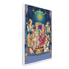 Lord Shri Ram Darbar Religious Canvas Wall Painting