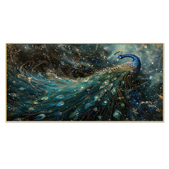 DEKORSTATION-Luxury-Blue-Peacock-Canvas-Wall-Painting-|-Elegant-Abstract-Bird-Art-with-Gold-Accents-Vastu-Painting-for-Living-Room,-Bedroom-&-Home-Decor
