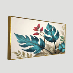 Beautiful Tropical green Leaf Canvas Modern Botanical canvas Wall painting for Elegant Home Decor