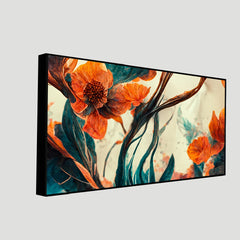 Vibrant Floral Elegance colour full Canvas Modern Abstract Flower Wall Art for Stylish Decor