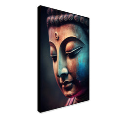 Spiritual and calm Buddha statue Face canvas painting  Office
