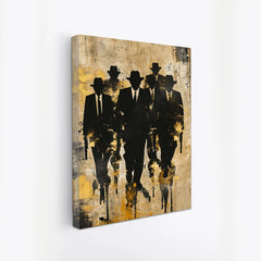 Bold and Powerful Noir Inspired Gangster Canvas painting for Fans and Collectors for Wall Decoration Elegant Little Girl Moder Art Stretched Wall Paintings
