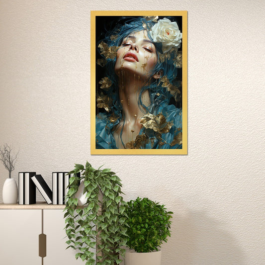 Ethereal Beauty luxury floral abstract woman Canvas wall painting Room Wall Decoration