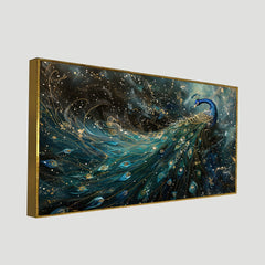 DEKORSTATION-Luxury-Blue-Peacock-Canvas-Wall-Painting-|-Elegant-Abstract-Bird-Art-with-Gold-Accents-Vastu-Painting-for-Living-Room,-Bedroom-&-Home-Decor