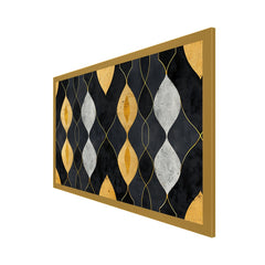 Canvas painting black gold geometric gold leaf design canvas painting
