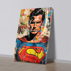 Superman Canvas painting Vibrant Superhero Wall Art Modern Comic Inspired Decor for Fans and Collectors for Wall Decoration Elegant Little Girl Moder Art Stretched Wall Paintings