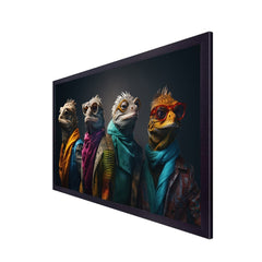 Cool Colorful Lizard 3D Acrylic Canvas Wall Painting