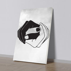 Abstract Hands Canvas Painting Symbol of Unity and Connection in Monochrome Holding Hands Line Art for Wall Decoration Elegant Modern Art Stretched Wall Paintings