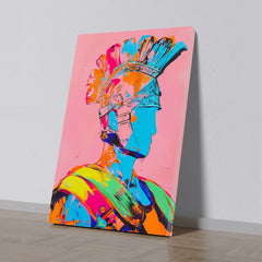 Roman Warrior Canvas Painting Modern Vibrant Abstract Pop Art Canvas Painting Wall Decor for Wall Decoration Elegant Roman Warrior Moder Art Stretched Wall Paintings