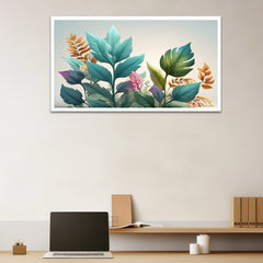 Lush Tropical Leaf Canvas painting Vibrant Botanical Wall Art for Elegant Interiors