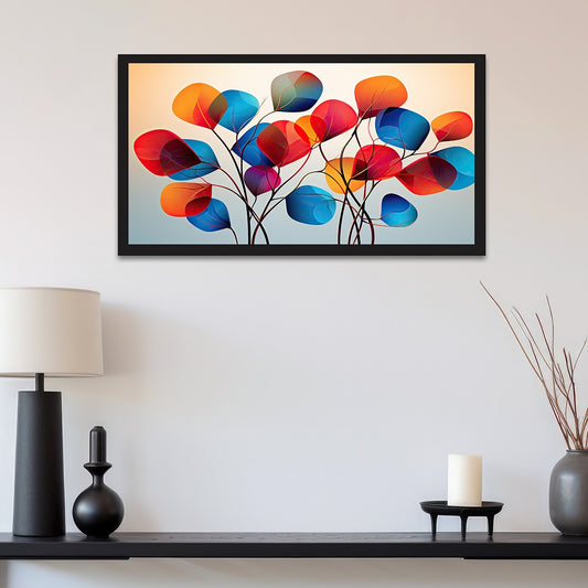 Abstract Botanical Canvas Modern Multicolor Leaf canvas Wall painting