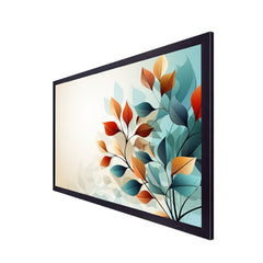 Multicolor Autumn Leaves With Neon Tone Canvas Wall Painting
