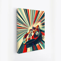 Retro Racer Canvas Wall Painting Wall Decoration Elegant Racer Car Stretched Wall Paintings