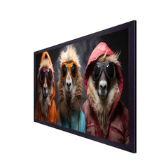 Group Of Dogs With Sunglass And Hood Canvas Wall Painting