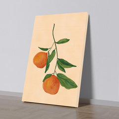Rustic Orange Citrus Botanical Canvas Painting Minimalist Fruit Canvas Wall Art for Wall Decoration Elegant Modern Art Stretched Wall Paintings