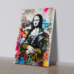 Mona Lisa Canvas Painting luxury street art Graffiti Pop Art Revolution canvas art for Wall Decoration Elegant Beautifull Mona Lisa Stretched Wall Paintings