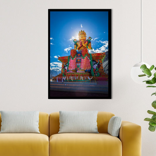 Buddhist Monastery Spiritual Lord Buddha Canvas Painting