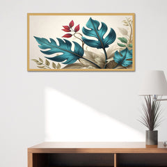 Beautiful Tropical green Leaf Canvas Modern Botanical canvas Wall painting for Elegant Home Decor