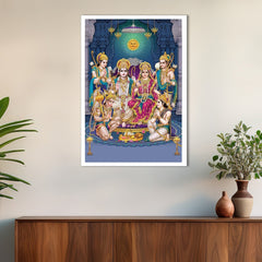 Lord Shri Ram Darbar Religious Canvas Wall Painting
