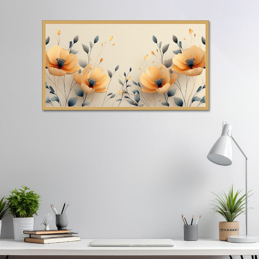 Golden Yellow Blossom Symphony Elegant Floral Artwork