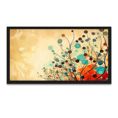 Abstract Floral Canvas Painting Modern Botanic Artwork