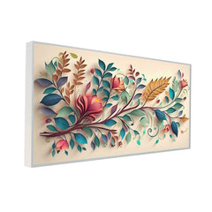 Dekorstatio Red And Orange Floral Canvas Wall Painting Vibrant Nature Inspired Wall Art